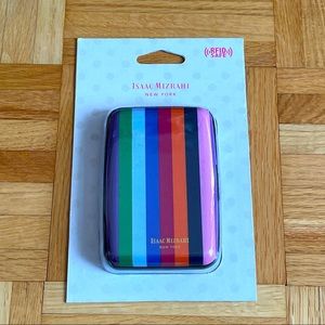 BNIB - Issac Mizrah New York Multi-colour/rainbow striped RFID cardholder